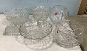 Group of Pressed Glass Vases