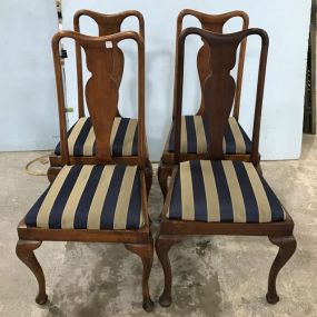 Four Antique Queen Annie Style Dining Chairs