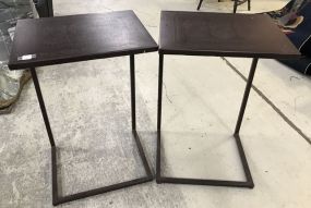 Pair of Modern Metal TV Trays