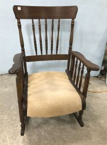 Primitive Style Oak Rocker