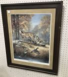 1987 Mississippi Ducks Unlimited Print Fur, Feathers, and Fall by Linda Picken