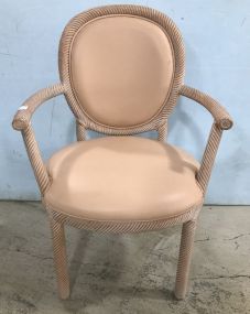 Modern Pine Finish Arm Chair