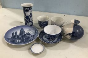 Blue and White Pottery Pieces