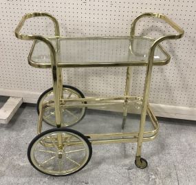 Vintage Brass Tea Cart