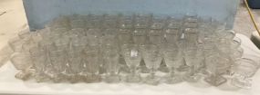 Large Group of Depression Clear Glasses
