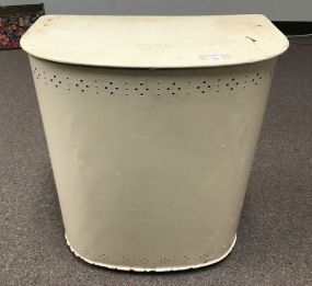 1940's White Painted Clothes Hamper