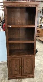 Oak Finish Pressed Wood Bookcase