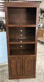 Oak Finish Pressed Wood Bookcase