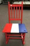 Red, White, Blue Painted Rocking Chair