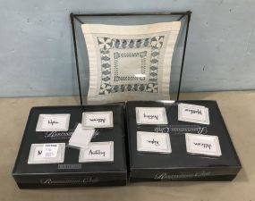Reservations Only Napkins Rings and Framed Nappie