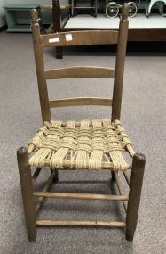 Primitive Style Slat Back Side Chair