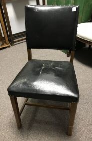 Vintage Black Upholstered Side Chair