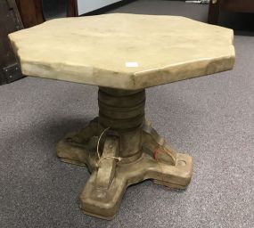 Painted Octagon Pedestal Table