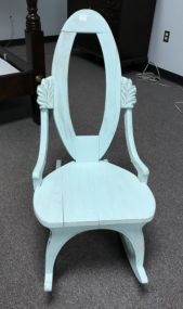 Unique Shaped Painted Sewing Chair