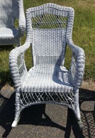 White Wicker Rocker