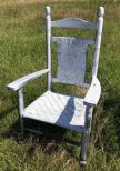 Painted White Wood Rocker