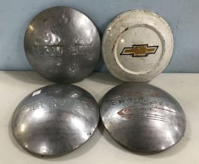 Four Vintage Chevrolet Rim Hub Caps