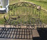 Wrought Iron Outdoor Bench