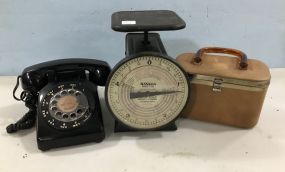 Hanson Scale, Make Up Case, and Rotary Phone