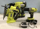 RYODI Nail Gun, Drill, and Hand Saw