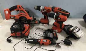 Black and Decker Drills, Fire Storm Saw, Screwdriver