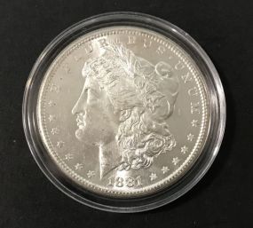 1881 Morgan Silver Dollar S Mark