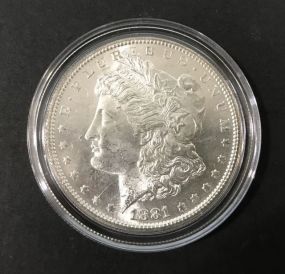 1881 Morgan Silver Dollar S Mark