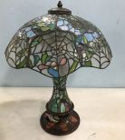 Antique Reproduction Slag Glass Tiffany Style Table Lamp