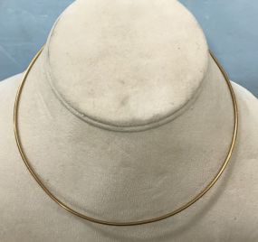 Unmarked 14K Gold Choker Necklace