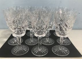 Eleven Waterford Crystal Water Goblets