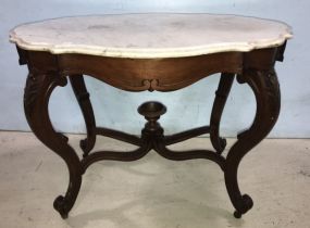 Antique Victorian Style Marble Top Parlor Table