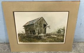 Dwayne Warwick Cotton House in Leake Co. Mississippi Watercolor