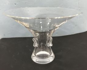 Steuban Crystal George Thompson Art Glass Trumpet Vase