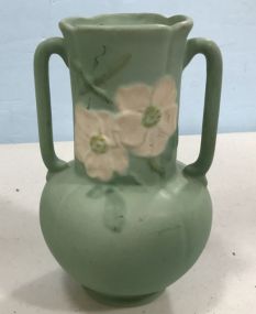 Vintage Weller Dogwood Matte Green Vase