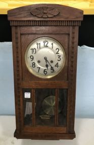 Antique Oak Wall Clock