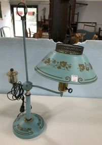 Vintage Tole Painted Desk Lamp
