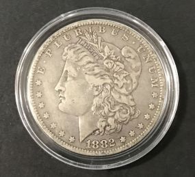 1882 Morgan Silver Dollar O Mark