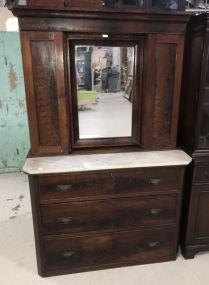 Antique Burl Mahogany Dresser