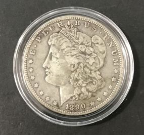 1890 Morgan Silver Dollar O Mark