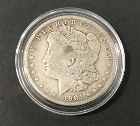 1901 Morgan Silver Dollar O Mark