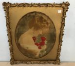 Antique Lady Portrait Print Framed