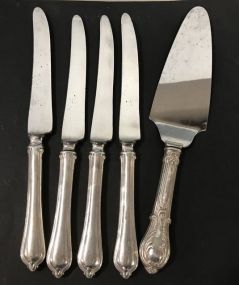 Towle Sterling Handle Knives and Crown Sterling Handle Server