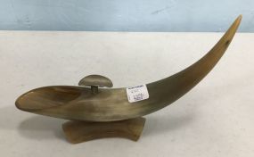 Vintage Horn Desk Pen Stand