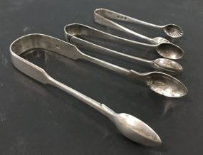 Three Pairs of British Sterling Sugar Tongs