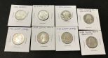 Eight Silver Proof Quarters