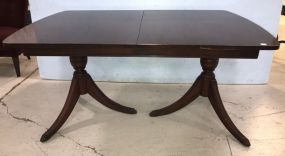 Vintage Double Pedestal Mahogany Dining Table