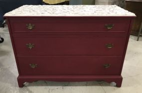 Barkley & Gay Burgundy Painted Chest of Drawers