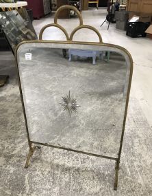 Vintage Beveled Mirror Fireplace Screen