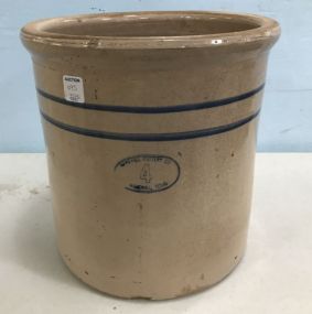 Marshall Pottery Company No. 4 Blue Label Stoneware