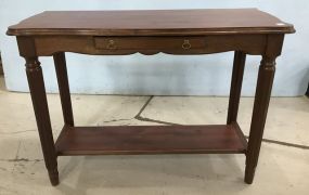 Hand Made Antique Reproduction Mahogany Wall Console Table